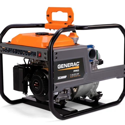 Portable orange and gray generator