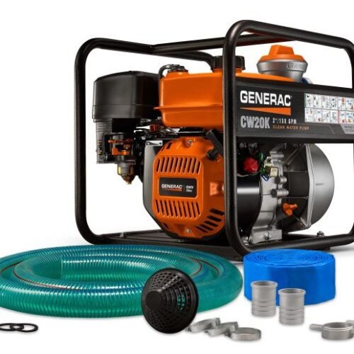 Portable water pump with hose kit