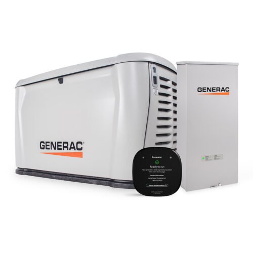 G0073290 – 28 kW Next Generation Air-Cooled Standby Generator with 200A Transfer Switch and ecobee by Generac Smart Thermostat