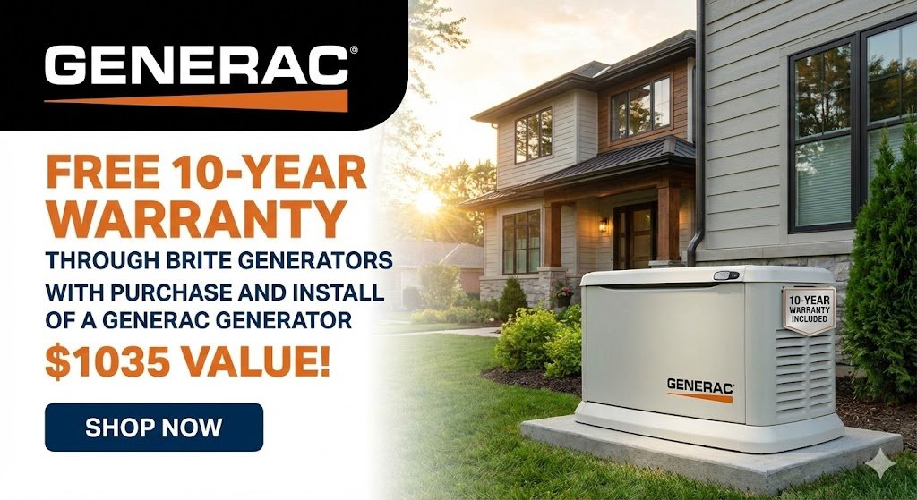 10 year Warranty through Brite generators