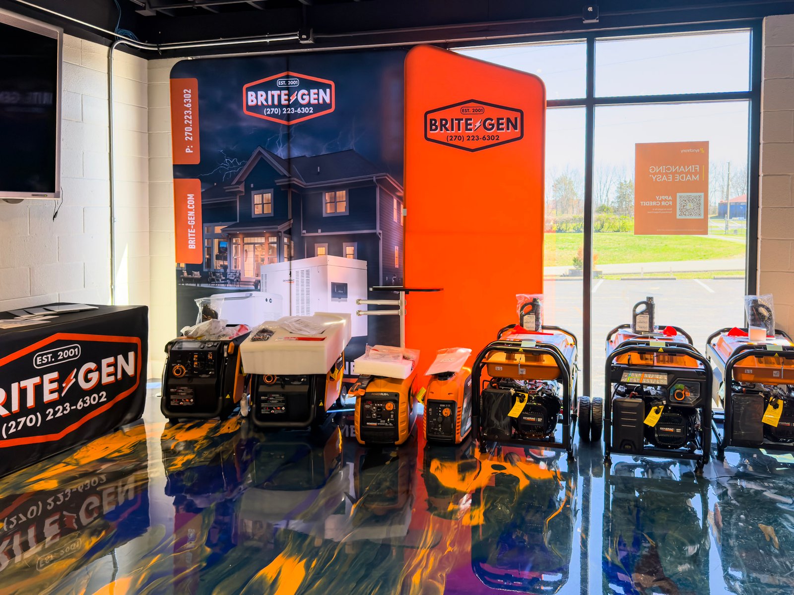 Brite Generators new storefront at 201 Filter Plant Road, Franklin, KY