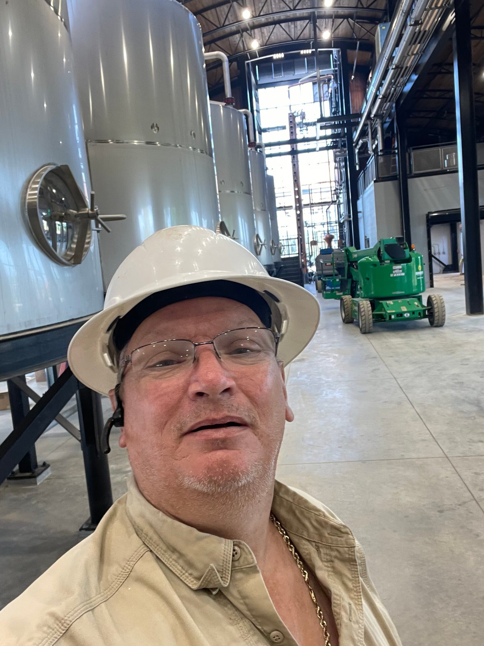 George the Electrician on a commercial job site