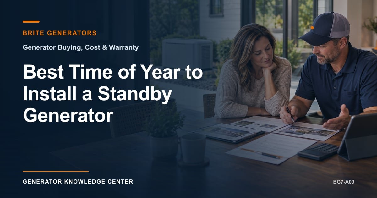 Best Time of Year to Install a Standby Generator — Brite Generators
