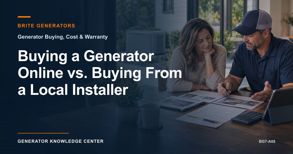 Buying a Generator Online vs. Buying From a Local Installer — Brite Generators