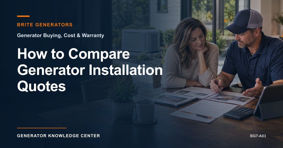 How to Compare Generator Installation Quotes — Brite Generators