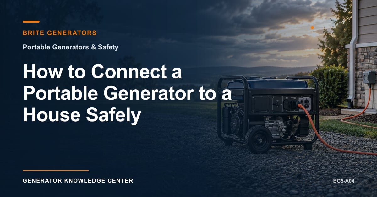 How to Connect a Portable Generator to a House Safely — Brite Generators