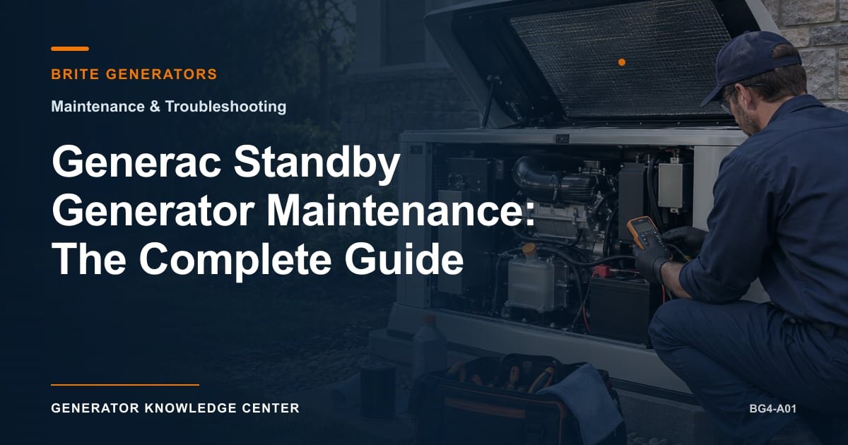 Generac Standby Generator Maintenance: The Complete Guide — Brite Generators