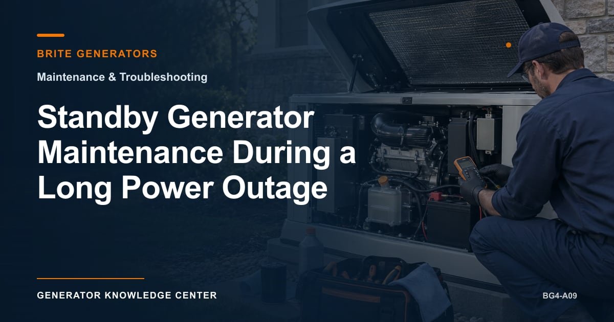 Standby Generator Maintenance During a Long Power Outage — Brite Generators