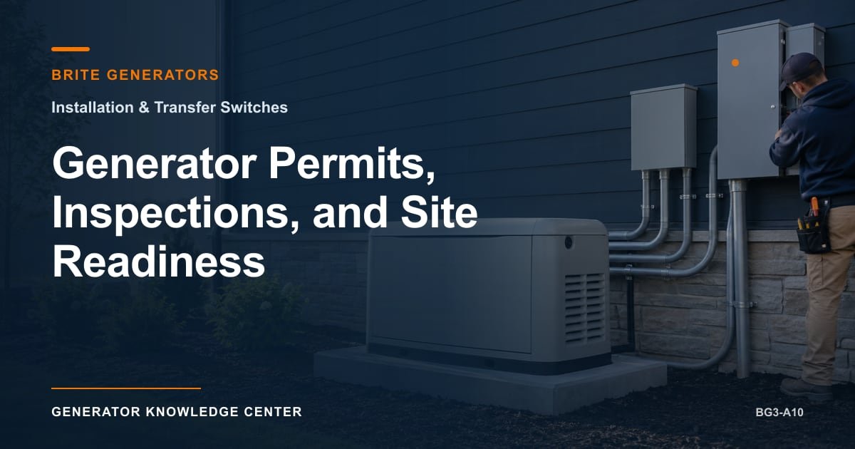 Generator Permits, Inspections, and Site Readiness — Brite Generators