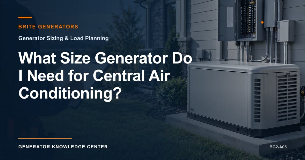 What Size Generator Do I Need for Central Air Conditioning? — Brite Generators