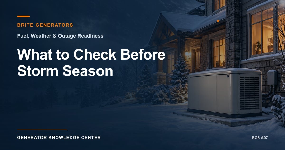 What to Check Before Storm Season — Brite Generators