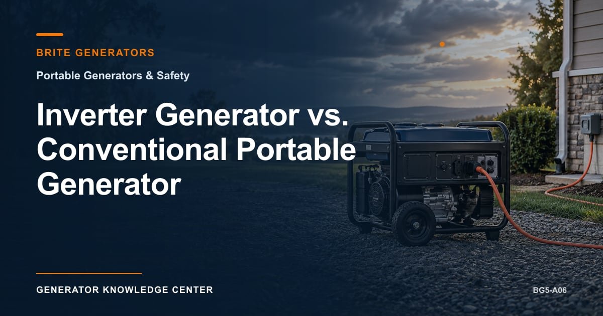 Inverter Generator vs. Conventional Portable Generator — Brite Generators