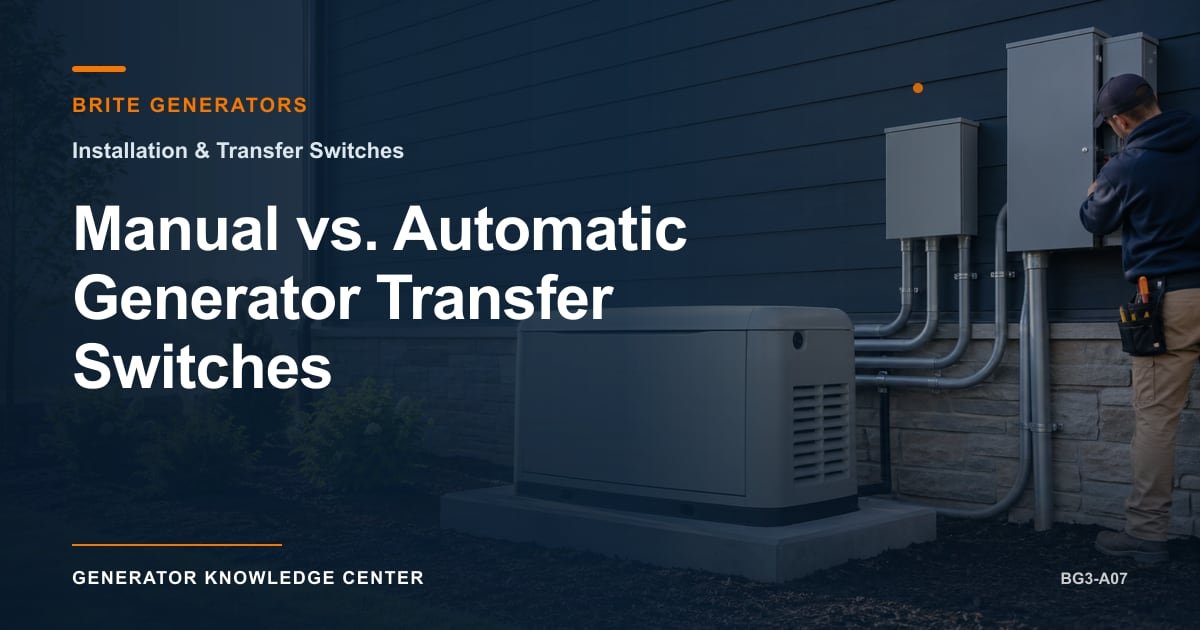 Manual vs. Automatic Generator Transfer Switches — Brite Generators