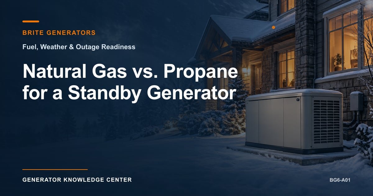Natural Gas vs. Propane for a Standby Generator — Brite Generators