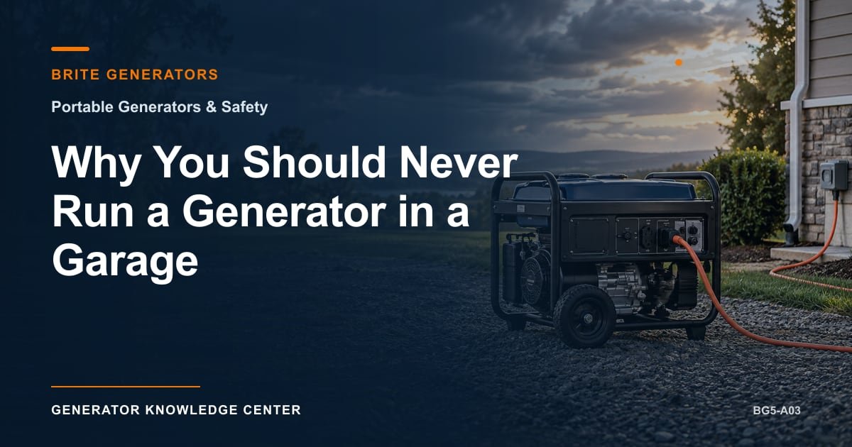 Why You Should Never Run a Generator in a Garage — Brite Generators