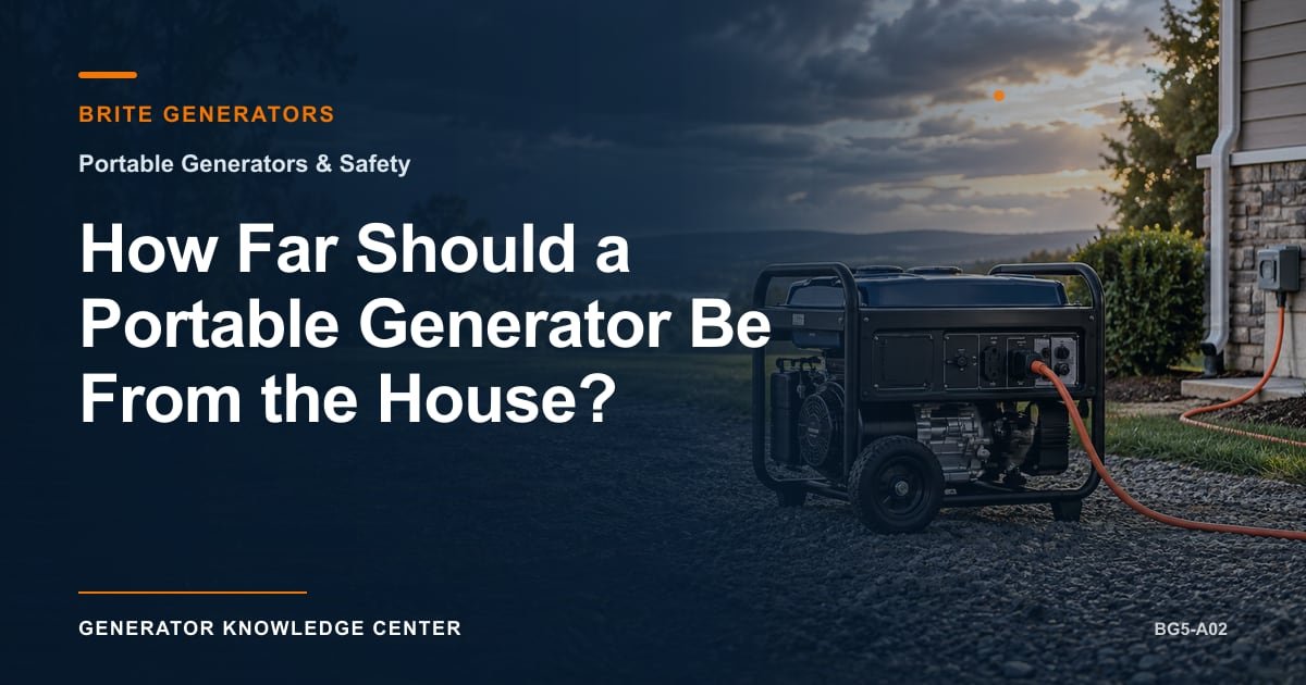 How Far Should a Portable Generator Be From the House? — Brite Generators
