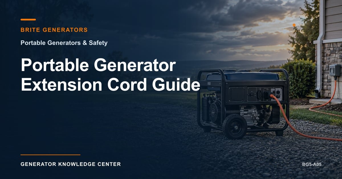 Portable Generator Extension Cord Guide — Brite Generators