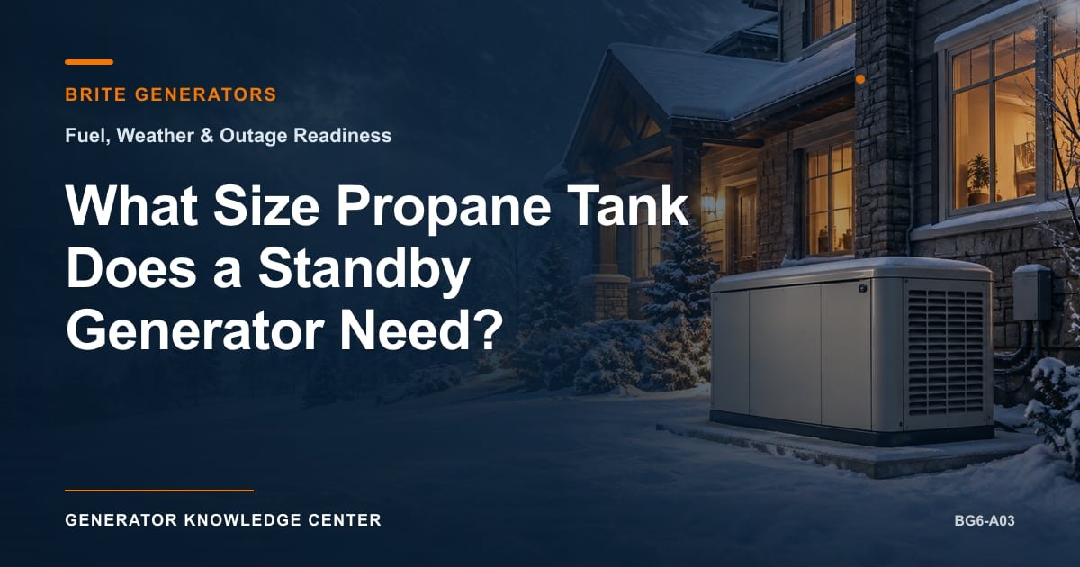 What Size Propane Tank Does a Standby Generator Need? — Brite Generators