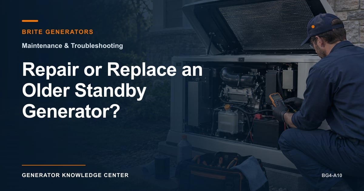 Repair or Replace an Older Standby Generator? — Brite Generators