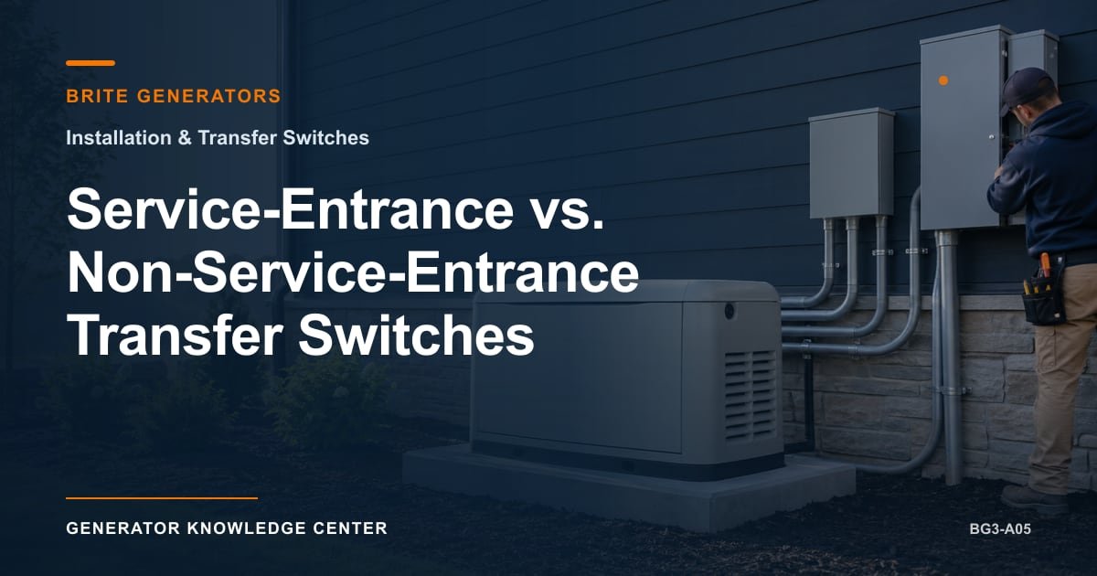 Service-Entrance vs. Non-Service-Entrance Transfer Switches — Brite Generators