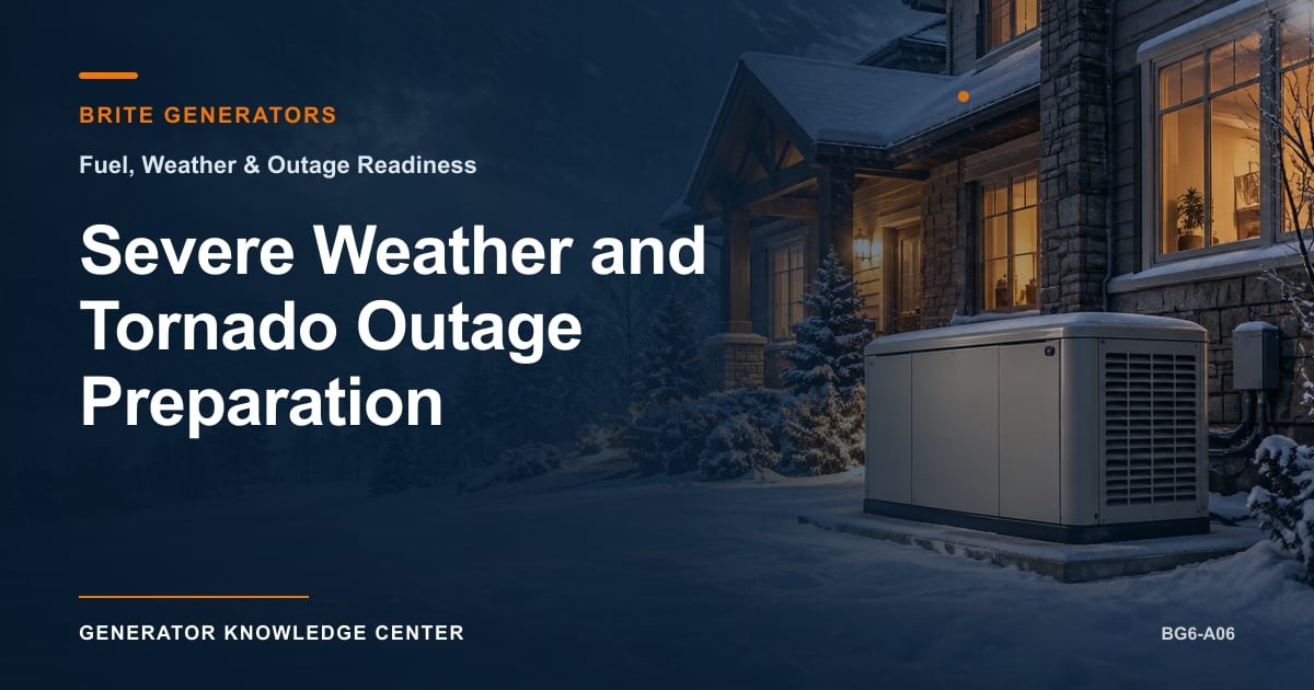 Severe Weather and Tornado Outage Preparation — Brite Generators