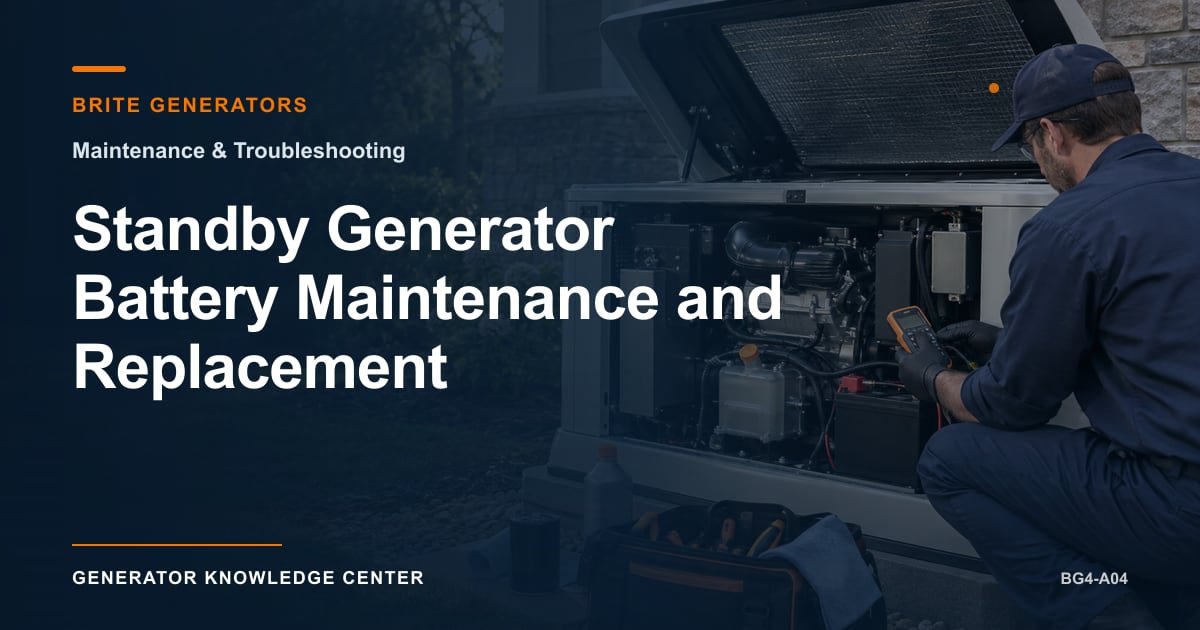 Standby Generator Battery Maintenance and Replacement — Brite Generators