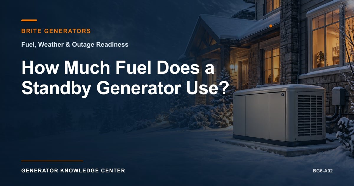 How Much Fuel Does a Standby Generator Use? — Brite Generators