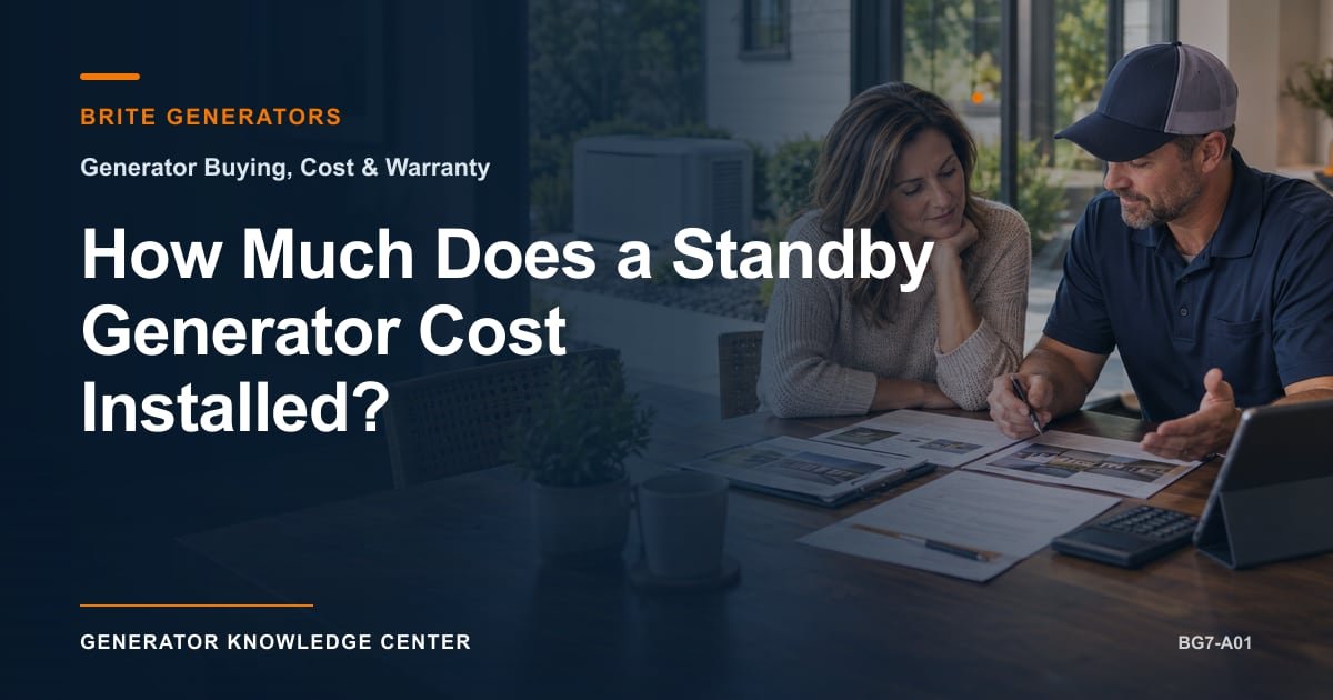 How Much Does a Standby Generator Cost Installed? — Brite Generators