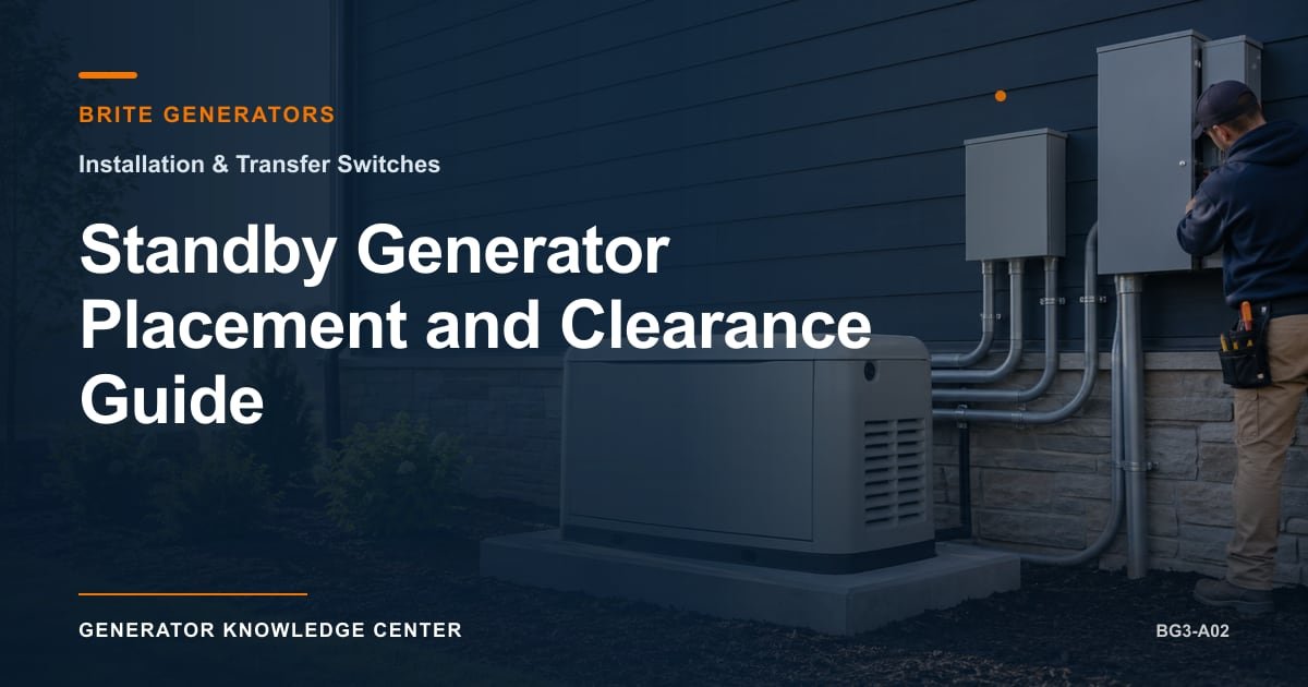Standby Generator Placement and Clearance Guide — Brite Generators