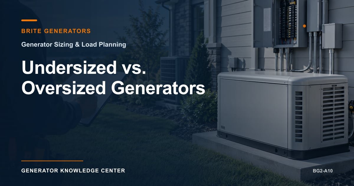 Undersized vs. Oversized Generators — Brite Generators
